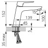 Baterija za lavabo Ferro Vitto Verdeline BVI2VL