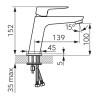 Baterija za lavabo Ferro Vitto Verdeline BVI2VLBL