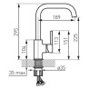 Baterija za sudoperu 2 creva crna Ferro Freya BFR42B