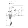 Baterija za lavabo Hansgrohe Metris 100 sa podsklopom 31088000