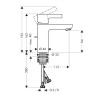 Baterija za lavabo Hansgrohe Metris S sa podsklopom 31060000