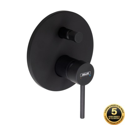 Minotti Tubo Dark Elegance 6101B ugradna baterija za tuš kadu sa prebacivačem