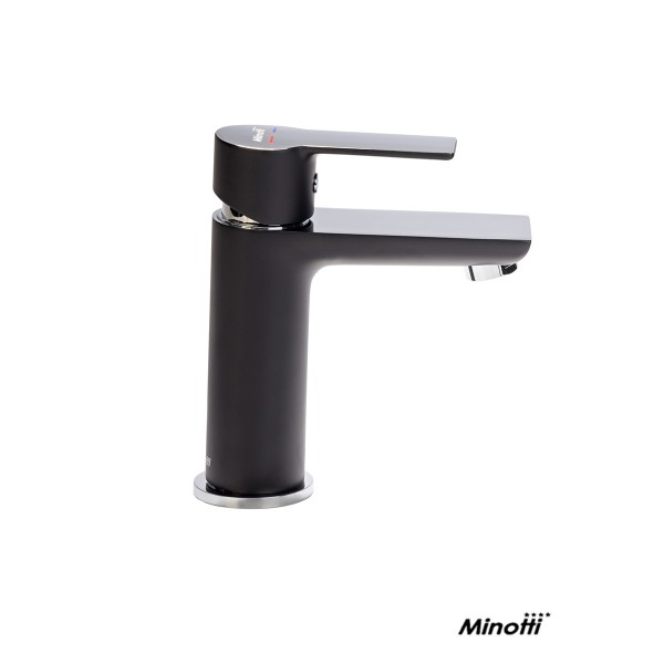 Baterija za lavabo crna/hrom Minotti Stela 2312