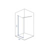 Tuš paravan 100x200cm Linni Elegance providno staklo