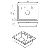 Granitna sudopera siva 580x480 Ferro DRGM1/48/58GA