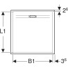 Tuš kada 90x90 grafitna Geberit Sestra 550.270.00.2