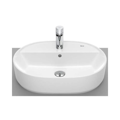 Nadgradni umivaonik Roca GAP okruglastog oblika dimenzija 550x400mm je namenjen za ugradnju na radnu ploču