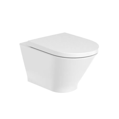 Konzolna WC šolje od najfinije sanitarne keramike Roca GAP Round sa rimless tehnologijom, WC šolja je bez unutrašnjeg oboda