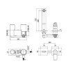 Ugradna baterija za lavabo paffoni Tilt crna TI105NO70