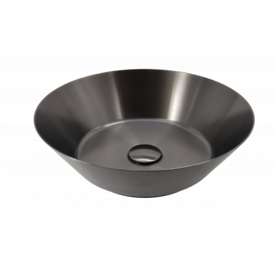 Metalni nadgradni umivaonik za kupatilo COPEN je izrađen od nerđajućeg čelika u boji tamnog metala.