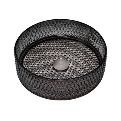 Stakleni nadgradni umivaonik COPEN dimenzija fi400x125mm. Ovaj umivaonik je izrađen od kaljenog stakla