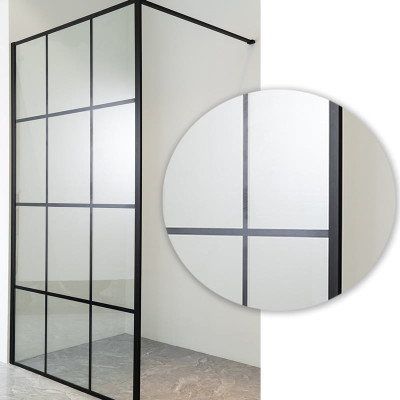 Tuš paravan JOY III sa crnim ramom je dostupan u dimenzijama 80cm, 90cm, 100cm sa visinom od 200cm