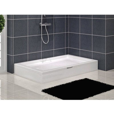 Plitka tuš kada Shower Lilyum napravljena od akrila bele boje i dostupna je u dimenzijama 80x100 i 80x120