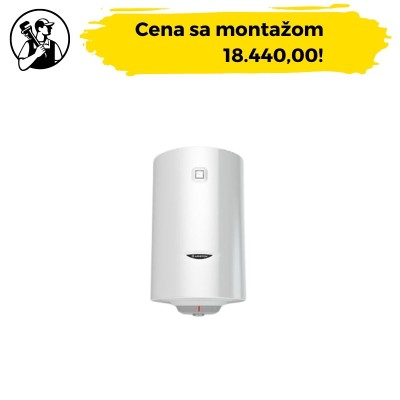 Bojler Ariston PRO 1 R zapremine 50 litara. Namenjen za rad pod pritiskom u vertikalnom položaju