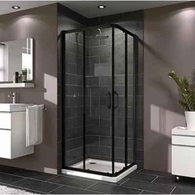 Četvrtasta tuš kabina Huppe X1 Black dimenzija 90x90x200cm je opremljena kaljenim staklom debljine 6mm.