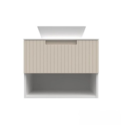 Kupatilski ormarić sa umivaonikom Pino Art Piedra sa vertikalnim trodimenzijalnim linijama na frontu