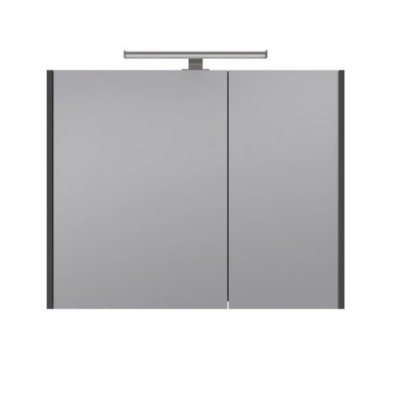 Pino Art Atria ogledalo sa ormarićem je izrađeno od pločastog medijapana antracit boje