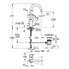 Baterija za umivaonik Grohe Bauedge L 23760001