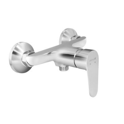 Zidna baterija za tuš kadu Minotti Viva 5513 dolazi u kompletu sa tuš ručicom, crevom i držačem