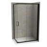 Stakleni paravan COPEN ATLAS PRO sa mat crnim aluminijumskim ramovima