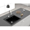 Granitna sudopera MILO RETTO 56x51 lava stone - usadna sudopera u kuhinjskom ambijentu