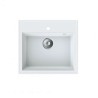 Granitna sudopera MILO RETTO 56x51 - Magnesia white bela boja
