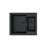 Usadna dvodelna sudopera MILO RETTO 61x50 lava stone boja sa sifonom