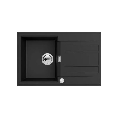 Jednodelna granitna sudopera sa cedilom MILO AVANGARD 78x50 - Lava stone (mat crna) boja