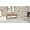 Zidne keramičke pločice Yuta White 30x90 cm - u kupatilskom ambijentu