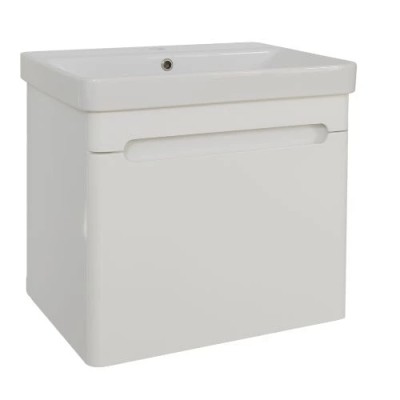 Konzolni ormarić sa umivaonikom 80 Ibanio Naples White mat - izrađen od medijapana u čisto beloj beli