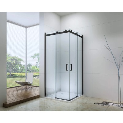 Tuš paravan EX-803 dolazi u dimenzijama 90x90 cm sa mat crnim ramom