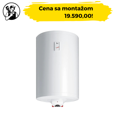 Bojler za kupatilo Tiki TGR Prime zapremine od 80 litara sa montažom bojlera na teritoriji Beograda