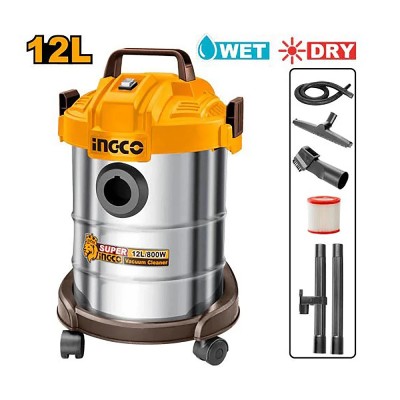 Usisivač za suvo i mokro usisavanje zapremine 12L i snage od 800W SUPER INGCO VC14122