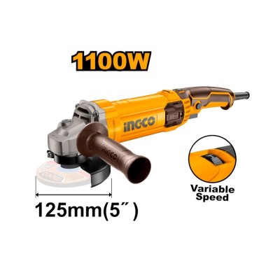 Električna ugaona brusilica SUPER INGCO AG1100385 prečnika 125 mm i snage 1100W
