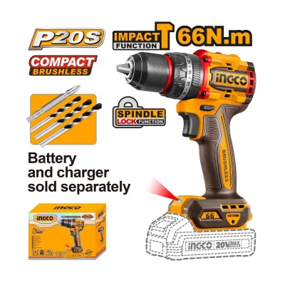 Akumulatorska udarna bušilica SOLO INGCO CIDLI206681 sa momentom 66NM