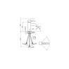 Baterija za lavabo 3 cevi Rosan JZ30103 Baterija za lavabo 3 cevi Rosan JZ30103