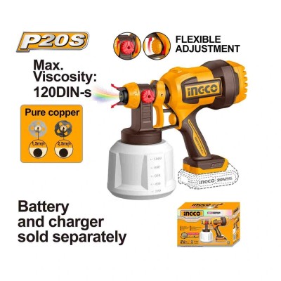 Akumulatorski pištolj za farbanje SOLO SUPER INGCO CSGLI2004 bez baterije i punjača