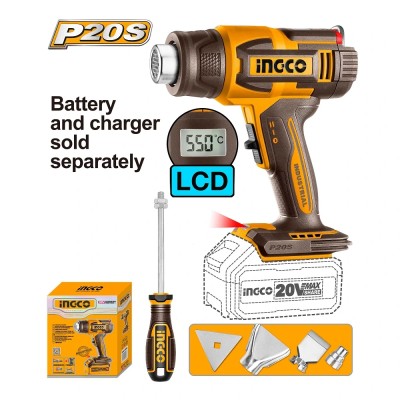 Akumulatorski pištolj za vreo vazduh SOLO SUPER INGCO HGLI2003 bez baterije i punjača