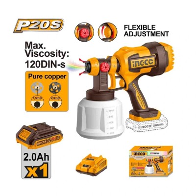 Akumulatorski pištolj za farbanje SUPER INGCO sa baterijom i punjačem