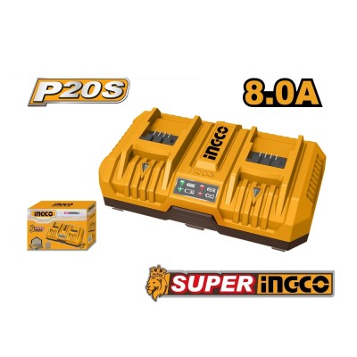 Dupli punjač za akumulatorski alat 20V SUPER INGCO FCLI2082