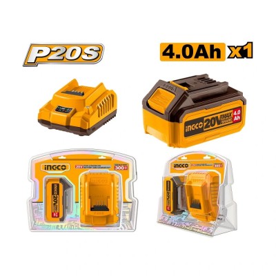 Set litijum-jonskih baterija i punjača SUPER INGCO FBCPK1214E