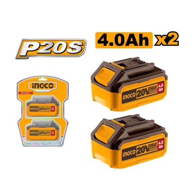 Set baterija 20V 2x4.0Ah SUPER INGCO COSLI240312E