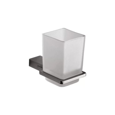 Držač čaše za kupatilo Gedy Kansas 3810 od nerđajućeg čelika i stakla