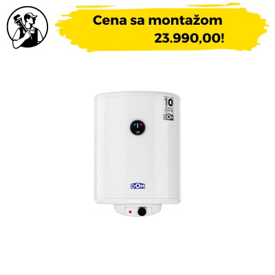 Bojler za kupatilo Inox prerada DOM 50L prohromski kazan. Vertikalna ugradnja bojlera. Garancija 10 godina.
