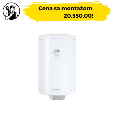 Bojler za kupatilo Metalac MB Hydra zapremine 80 litara. Kazan je napravljen od izdržljivog emajliranog čelika