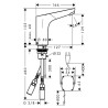 Baterija Senzorska za lavabo Hansgrohe Focus 31174000