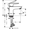 Baterija za lavabo 80 Hansgrohe Talis E 71700000