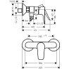 Baterija za tuš kadu Hansgrohe Talis E 71760000