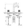 Baterija za lavabo podgradna Rosan S2 GOLD 230301G