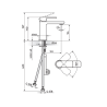 Baterija za lavabo Rosan S2 230101